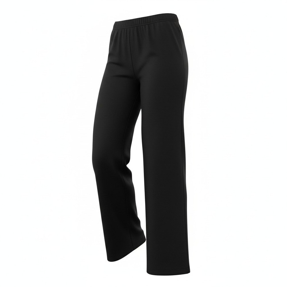 IC by Connie K Women Pants M Black Wide Leg Elastic Waist Pockets Minimalist Coz